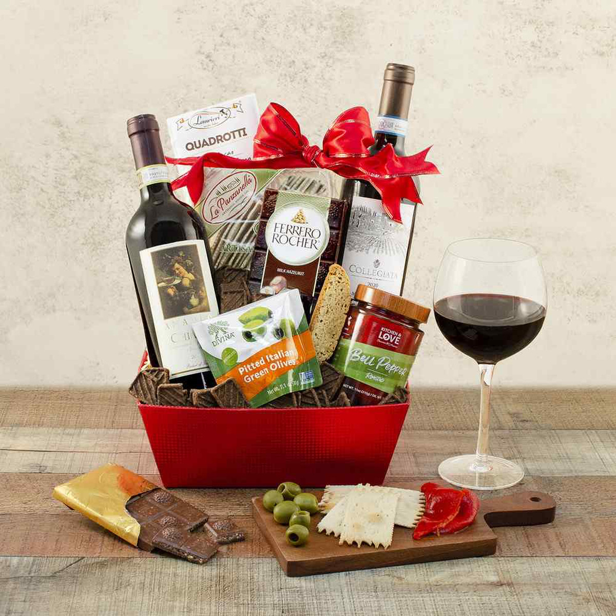 Taste of Tuscany Italian Wine Gift Basket